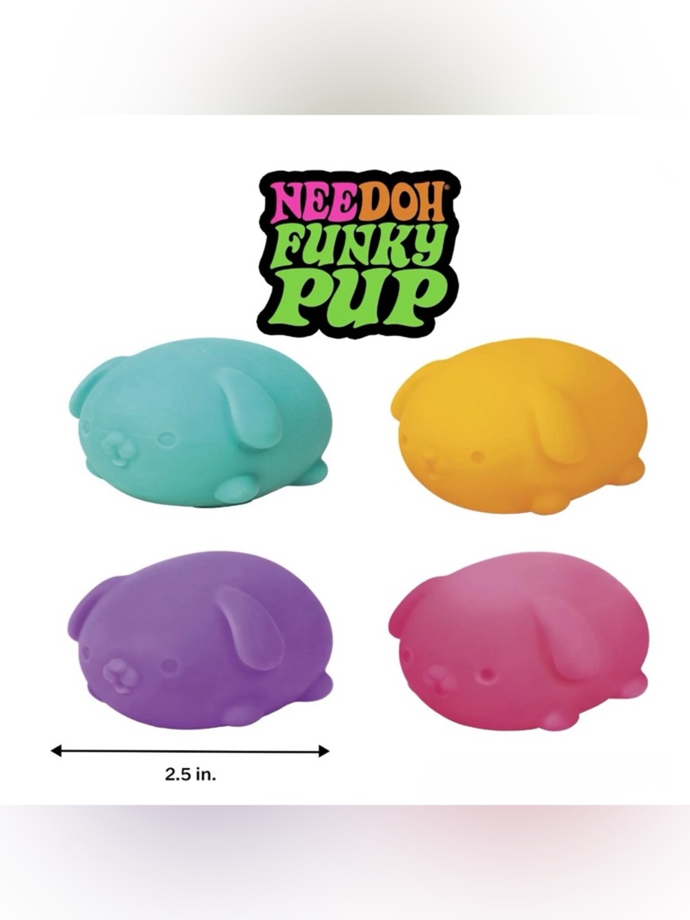 NeeDoh Funky Pup and Smushmart Squeezy Cheese Squishy Toy Bundle - Picture 5 of 8